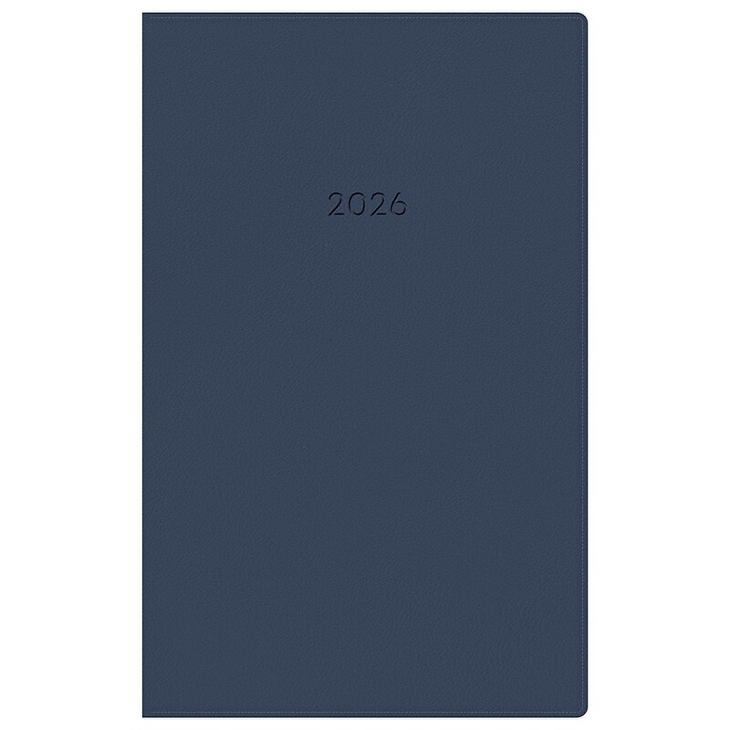 2026 Blue Sky 8" x 5" Weekly & Monthly Personal Organizer, Faux Leather Cover, French Navy (157117) image 1