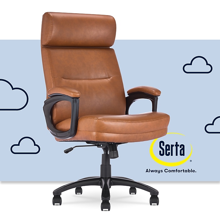 Serta Comfort Big & Tall Ergonomic Bonded Leather Swivel Executive