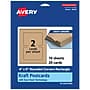 Avery Integrated Cards, 4" x 6", Matte Kraft Brown, 20/Pack (95345)~#|#~2A31836E-DBE4-4BA6-A35CA6507C58A779_sc7