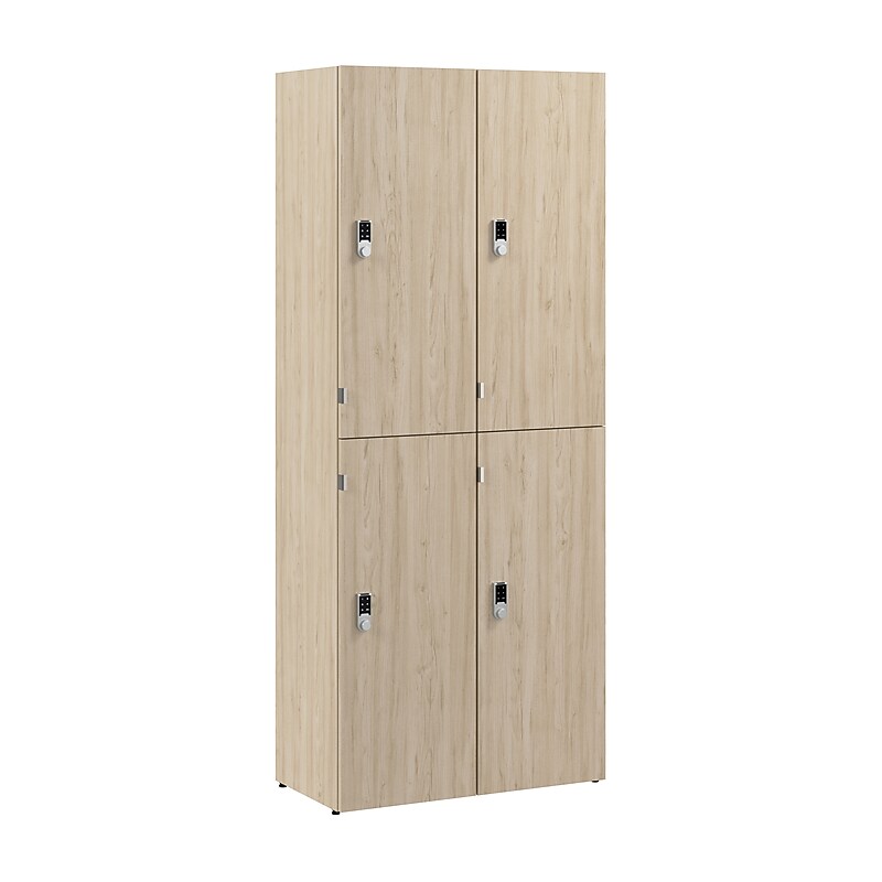 Bush Business Furniture Assure 72"H 2-Tier Natural Elm Storage Lockers (AUS130NEK) image 1