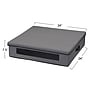 Household Essentials 74.8 Quart Wreath Storage Box with Lid, Fabric, Gray (52582-1)~#|#~2A341D95-D0C7-4CA1-B0BE14C19E6A5FD5_sc7