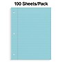 Staples Wide Ruled Filler Paper, 8" x 10.5", Assorted Colors, 100 Sheets/Pack (ST41637C)~#|#~2A3C3D83-EF87-4FFA-85E58473DEFA5342_sc7