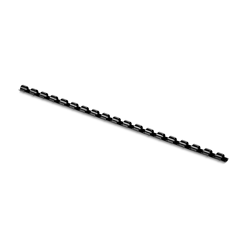 Staples® 1/4" Plastic Binding Spine Comb, 20 Sheet Capacity, Black, 100/Pack (5232003/5232304) image 1