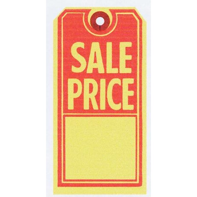 Nahanco 4.75" Sale Price Tag, Red/Yellow, 1000/Box (SALE) image 1