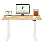 FlexiSpot E7COMMERCIAL 55''W Electric Adjustable Bamboo Standing Desk, Bamboo/White (E7WCOMCR5528LBZB)~#|#~2A4C2454-6788-481B-9F9D64E47FD8849C_sc7
