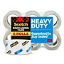 Scotch Heavy Duty Packing Tape, 1.88" x 54.6 yds., Clear, 6/Pack (38506)~#|#~2A4D6D46-AA30-4480-B3F5E901BB249E76_sc7