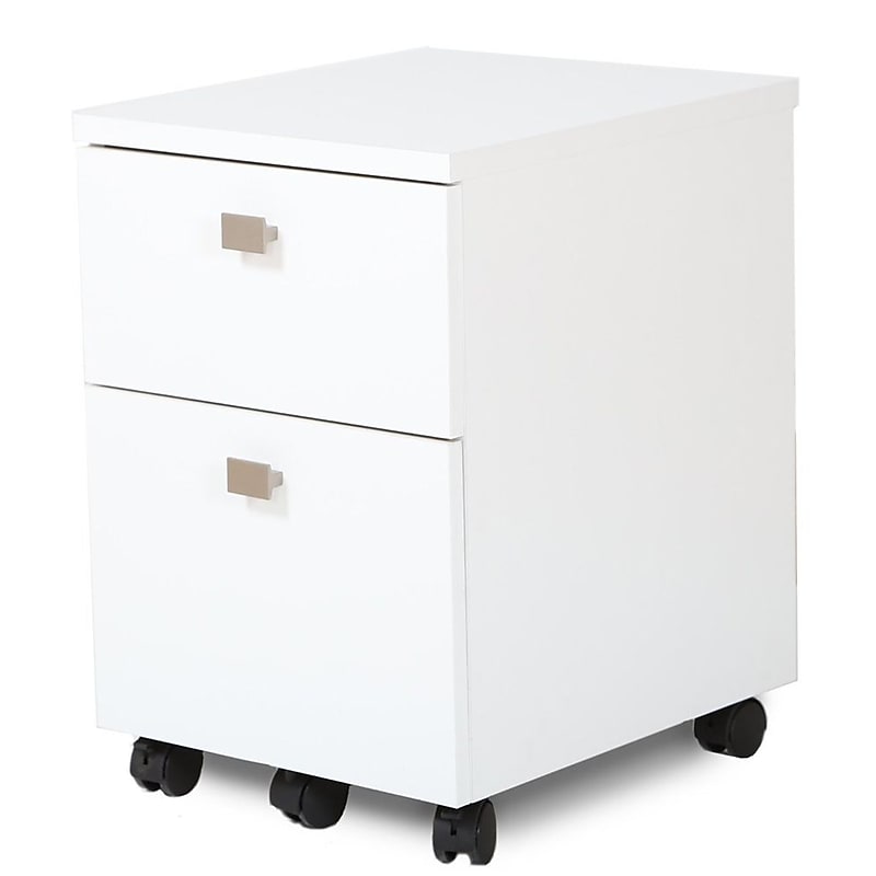 South Shore Interface 2-Drawer Mobile Vertical File Cabinet, Pure White (7350691) image 1