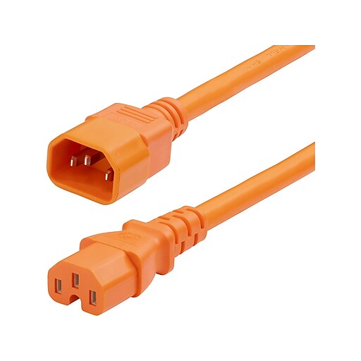 StarTech 6' C14 to C15 Power Cable, Male to Female, Orange (8915460Q