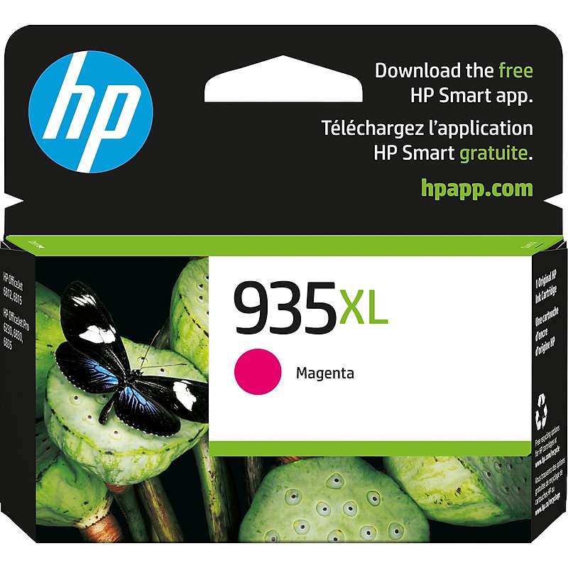 HP 935XL Magenta High Yield Ink Cartridge, Prints Up to 825 Pages (C2P25AN#140) image 1