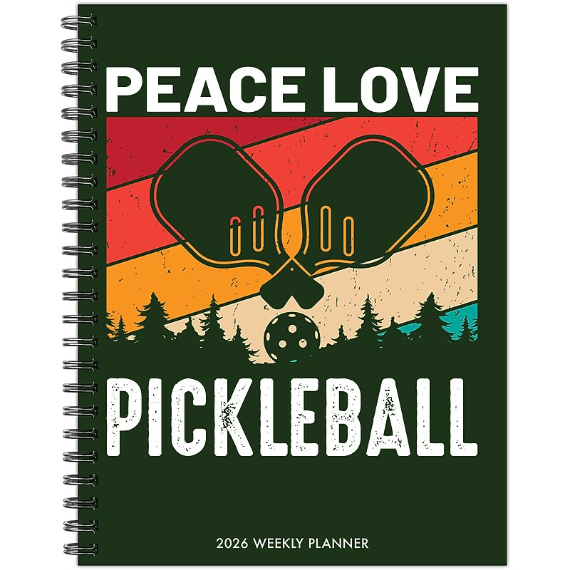 2026 Willow Creek Pickleball 6.5" x 8.5"  Weekly & Monthly Planner, Paperboard Cover (56684) image 1