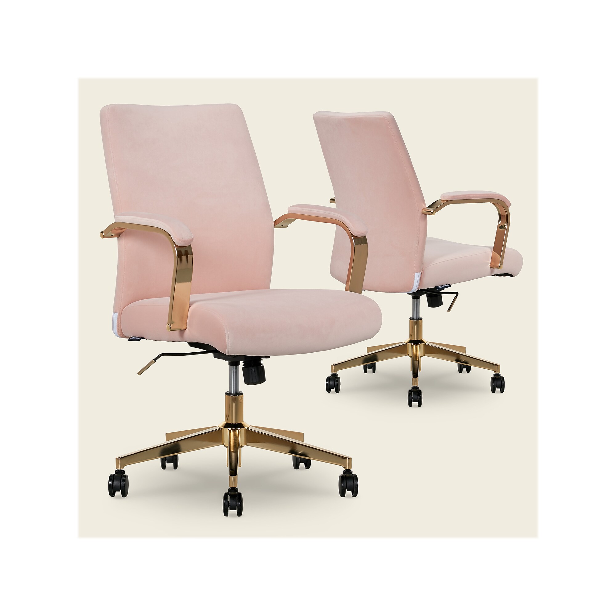 Thomasville Furniture Jolie Ergonomic Fabric Swivel Desk Chair, Blush (60068-BLSH) Sansujyuku sansujyuku.com