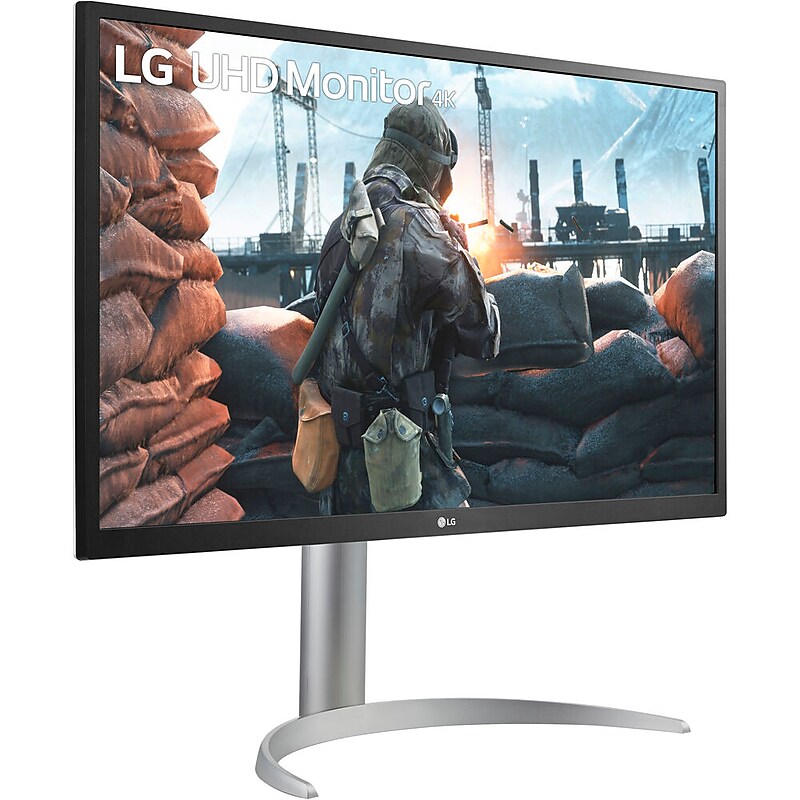 LG 27" 4K Ultra HD 60Hz LED Monitor, Black/Silver (27BP55U-B) image 1