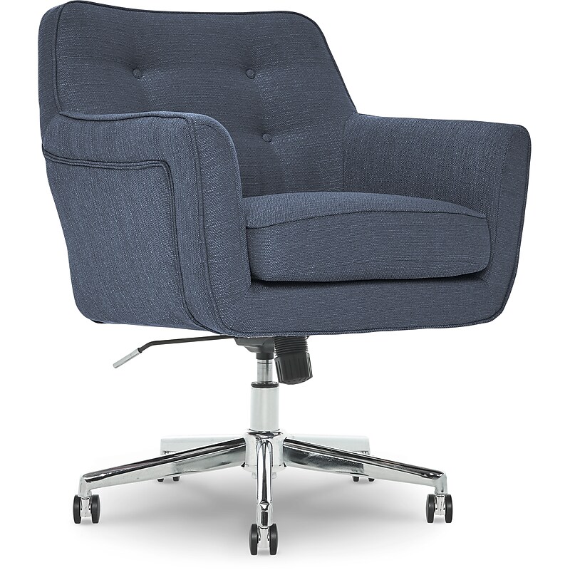 Serta Style Ashland Fabric Swivel Computer and Desk Chair, Blue (47140A) image 1