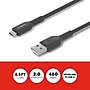 Staples TECH Micro USB to USB-A Charging Cable, 6.5 ft., Black (ST62328)~#|#~2A6699F6-38CA-40D2-8351F648EC706494_sc7