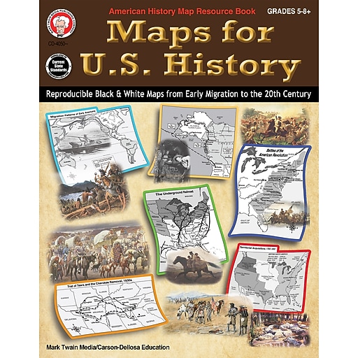 Carson Dellosa Mark Twain Maps for U.S. History Workbook | Staples