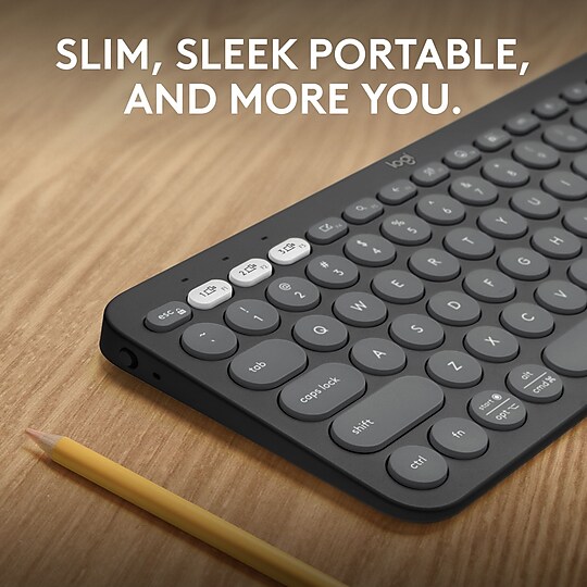 Logitech Pebble Keys 2 K380S Wireless Keyboard, Black (HK2582) at Staples