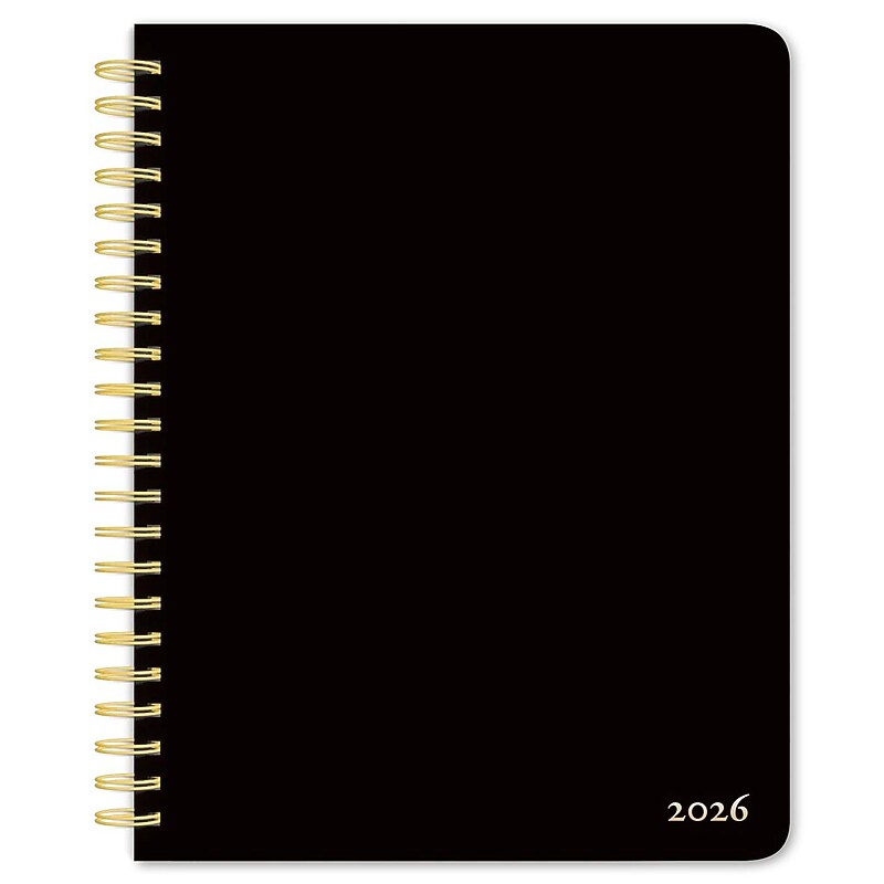 2026 BrownTrout 6.5" x 7.75" Calendar Year Weekly Planner, Black (9798330707898) image 1