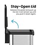 iTouchless SoftStep EXP Stainless Steel Step Trash Can with Plastic Lid, 20 Gallon, Silver/Black (PP20RSB)~#|#~2A6F777C-13E6-40EA-9F0DF03E7E4E9B14_sc7