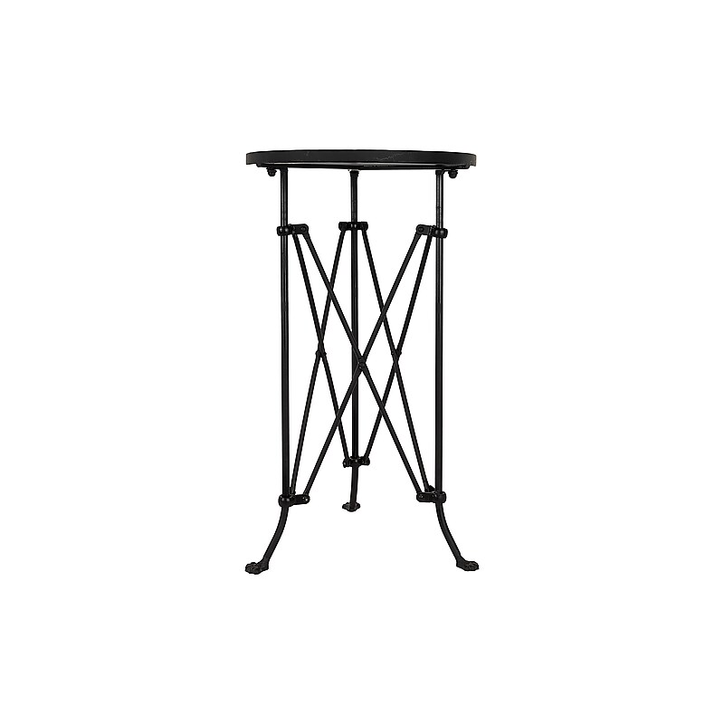 Storied Home Metal Round Side Table, Black (EC0113) image 1