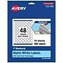 Avery TrueBlock Laser/Inkjet Burst Multipurpose Labels, 1", White, 480/Pack (94606)~#|#~2A7DB4A3-78A2-48CF-BD08EE119C860604_sc7