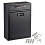 AdirOffice Wall Mounted Drop Box Indoor/Outdoor Interoffice Mailbox, Black (631-04-BLK-KC)~#|#~2A7ED5CF-972B-4CDC-AB1BA3CDCA811D3A_sc7