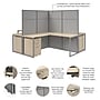 Bush Business Furniture Easy Office 66"H x 119"W 4 Person X-Shaped Cubicle Panel Workstation, Natural Elm (EODH76SNE-03K)~#|#~2A866A9A-A7A4-4676-BC901C01C8BF3FE9_sc7