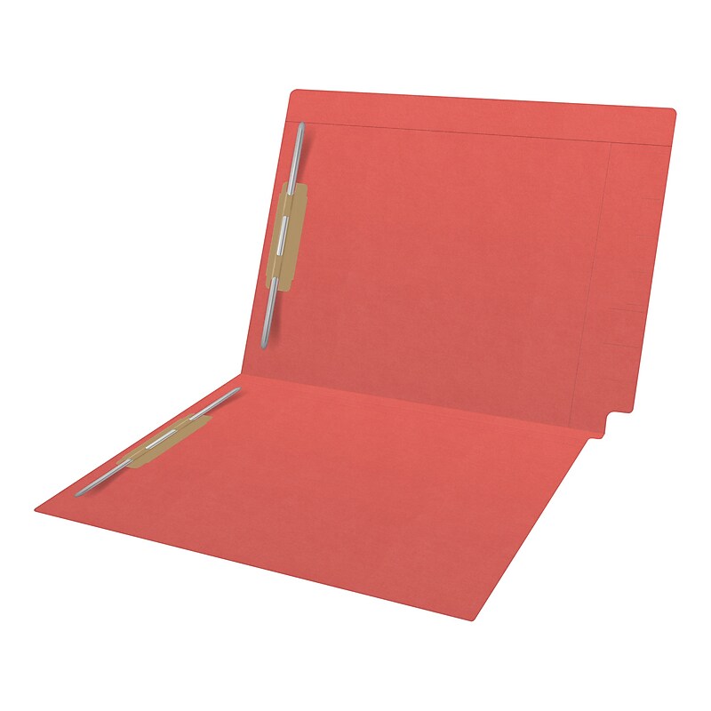 Medical Arts Press Reinforced Classification Folder, 1 3/8" Expansion, Letter Size, Orange, 50/Box (S-09484-ORG) image 1