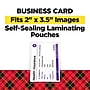 Scotch Self Sealing Laminating Pouches, Business Card, 9.5 Mil, 25/Pack (LS851G)~#|#~2A92DDA6-2473-47FA-93DF763F9C161C30_sc7