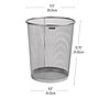 Mind Reader Metal Mesh Trash Can Without Lid, 4.4 Gallon, Silver (1CIRGA-SIL)~#|#~2A93D425-FF80-4018-B4D9144FF9E17CBB_sc7