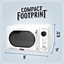 Nostalgia 0.7 Cubic Foot Countertop Microwave, White (NRMO7WH6A)~#|#~2A961AD7-F6CB-4499-8993E3AA12A12FF9_sc7