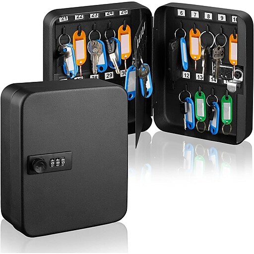 AdirOffice 30-Key Cabinet with Combination Lock and Key Tags