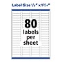 Avery Laser/Inkjet Multipurpose Rectangle Labels, 0.5" x 1.75", White, 400 Labels/Pack (94203)~#|#~2AA18D69-7888-4381-9C8F27B4BAF907BC_sc7