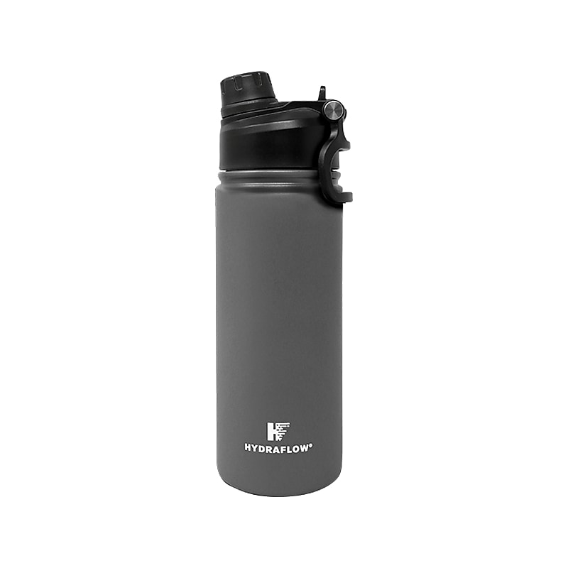 HYDRAFLOW Hybrid Stainless Steel Vacuum Insulated Water Bottle, 17 oz., Graphite (300147) image 1