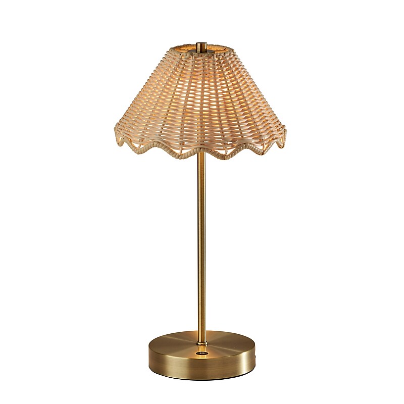 Adesso Stevie LED Table Lamp, Antique Brass (4082-21) image 1