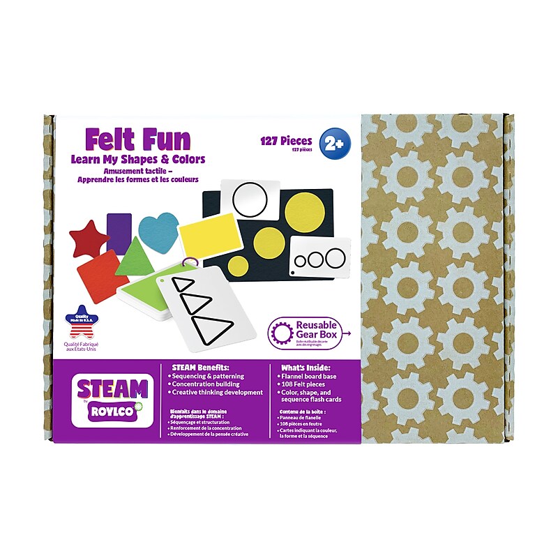 STEAM by Roylco Felt Fun: Learn my Shapes & Colors, 110/Pack (R-20305) image 1