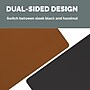 Fellowes Breyta Faux Leather Dual Sided Desk Pad, 31.5" x 15.75", Black/Hazelnut (100146132)~#|#~2AAB7842-905E-4DD3-9E2055531E4511EC_sc7