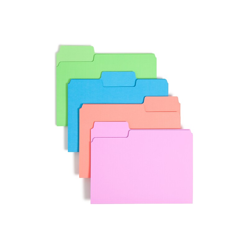 Smead SuperTab File Folders, 1-Tab, Letter Size, Assorted, 24/Pack (11957) image 1