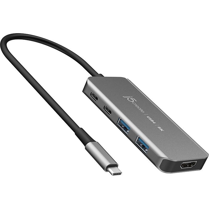j5create 5-Port USB-C Hub, Space Gray (JCH453) image 1