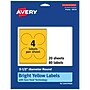 Avery Laser/Inkjet Round Multipurpose Labels, 3.5" Dia., Bright Yellow, 80/Pack (94514)~#|#~2AB20438-8034-4831-BDA70F503CD63056_sc7