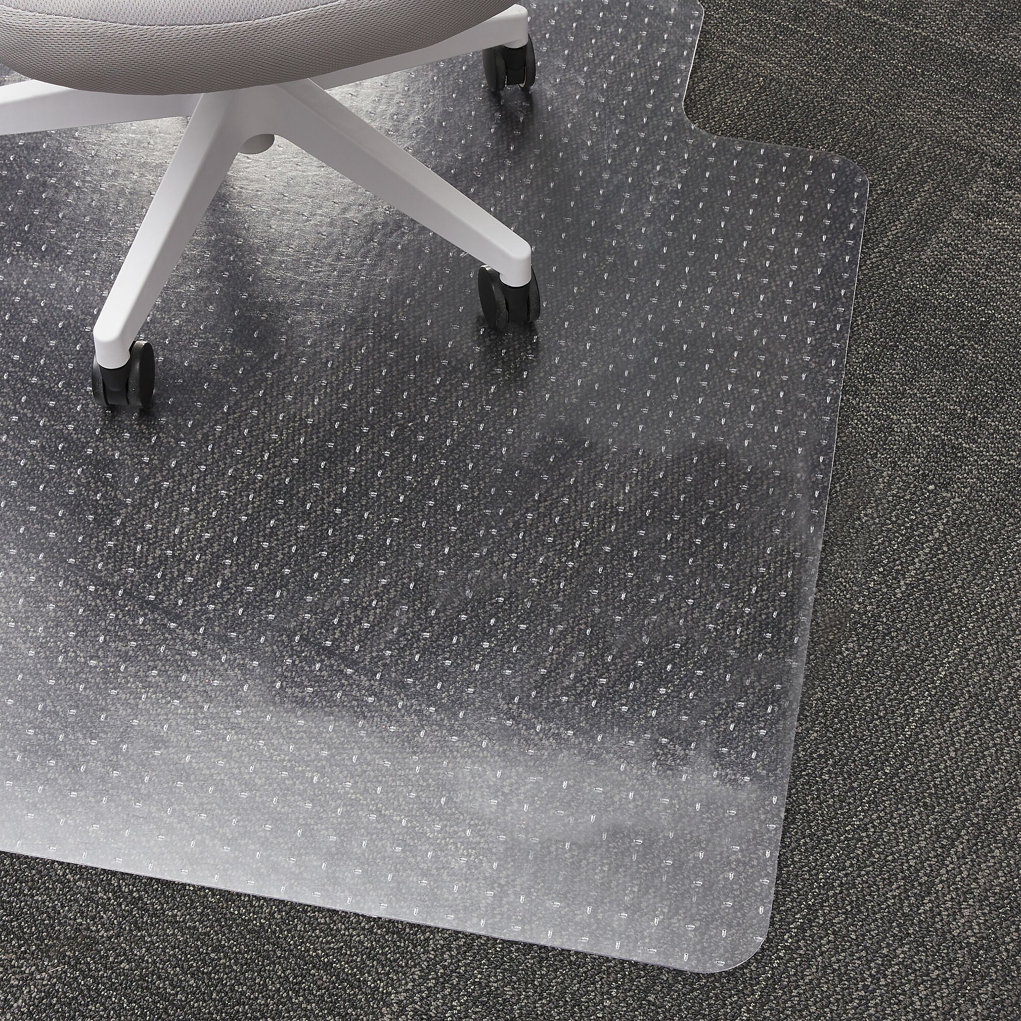 Staples Office Chair Mat, Clear Floor Mats with Lip, Flat-Pile Carpets, Extended Under-Desk Coverage, 53 x 45 Inch, Smooth Glide Sansujyuku sansujyuku.com