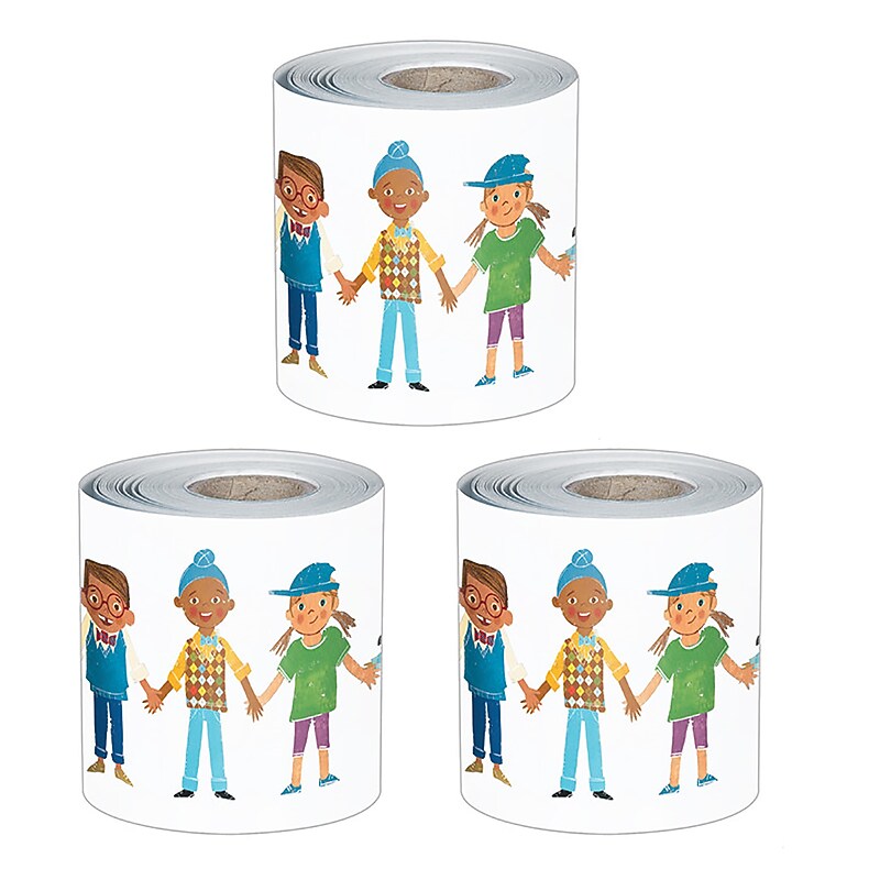 Carson Dellosa Education All Are Neighbors Rolled, 3" x 65', 3/Bundle (CD-108516-3) image 1