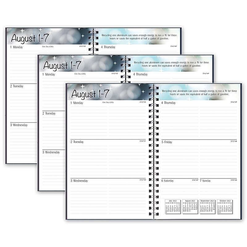 House of Doolittle Academic Weekly Assignment Book, Black, Pack of 3 (HOD274RTG02-3) image 1