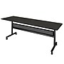 Regency Kobe 84"W x 24"D Foldable Training Room Table, Laminate, With Wheels, Ash Grey (MKFTM8424AG)~#|#~2AC40429-4C7E-4E0A-B2618DA5D5BBDC88_sc7