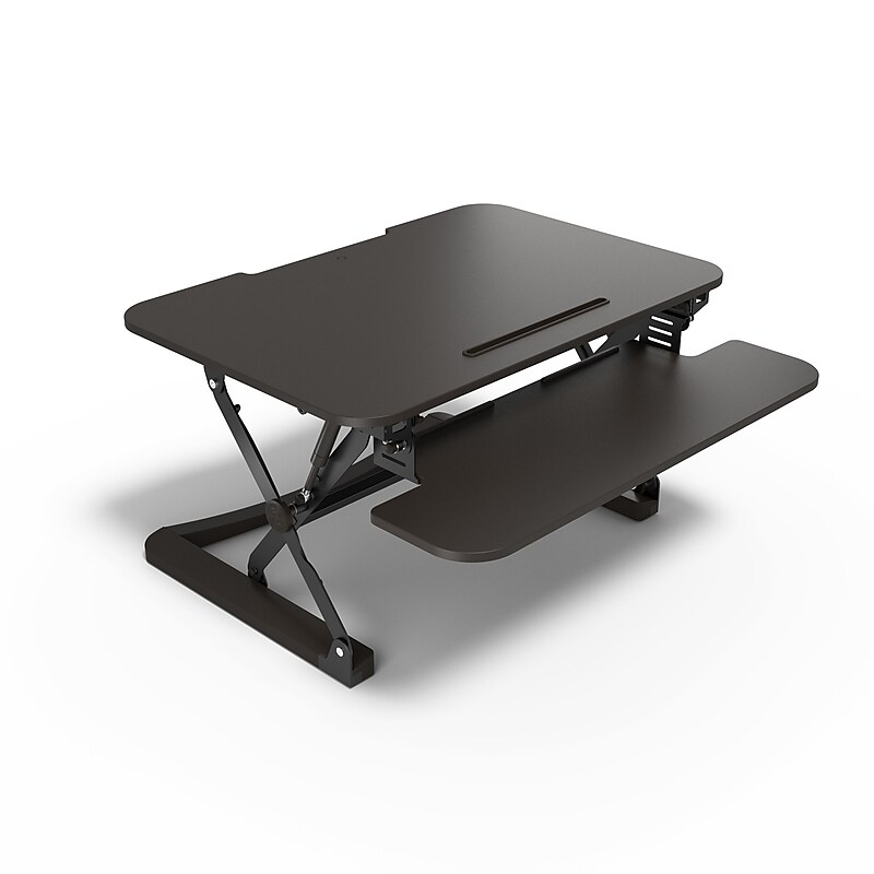 Union & Scale™ FlexFit™ 35" Manual Adjustable Desk Converter, Black (UN50710-CC) image 1