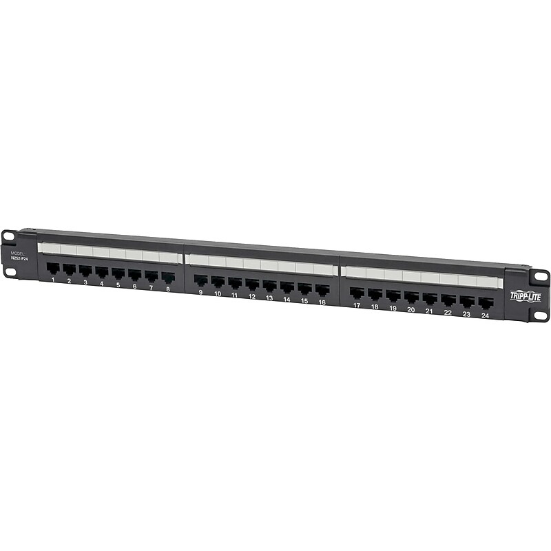 Tripp Lite 24-Port Patch Panel, Black (N252-P24) image 1