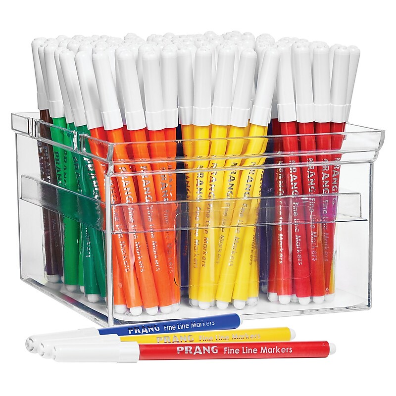 Prang Classic Kids Markers, Fine Tip, Assorted Colors, 144/Pack (80744) image 1