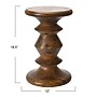 Storied Home Berns 12"Dia. Wooden Round End Table, Classic Walnut (EC0686)~#|#~2AD369CD-6214-4C57-B6A71B0D083B804C_sc7