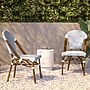 Flash Furniture Lourdes Contemporary Aluminum and PE Rattan Bistro Stack Chairs, White/Navy/Natural, Set of 2 (2SDA6421FWHNVNT)~#|#~2AD64CF6-B58C-40D9-914B3E3FC43677A4_sc7