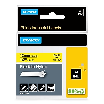 DYMO Rhino Industrial 18433 Vinyl Label Maker Tape, 3/4
