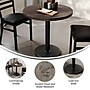 Flash Furniture Bennett 30" Round Wooden Commercial Indoor Table, Dark Brown Top/Black Base (GSFRD30DBTR18)~#|#~2AE28B26-35B0-41EF-A06CD037B359AD4C_sc7